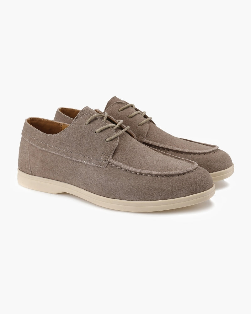 Men’s Suede Lace-Up Derby Shoes – Casual Dress Shoes with Soft Suede Leather