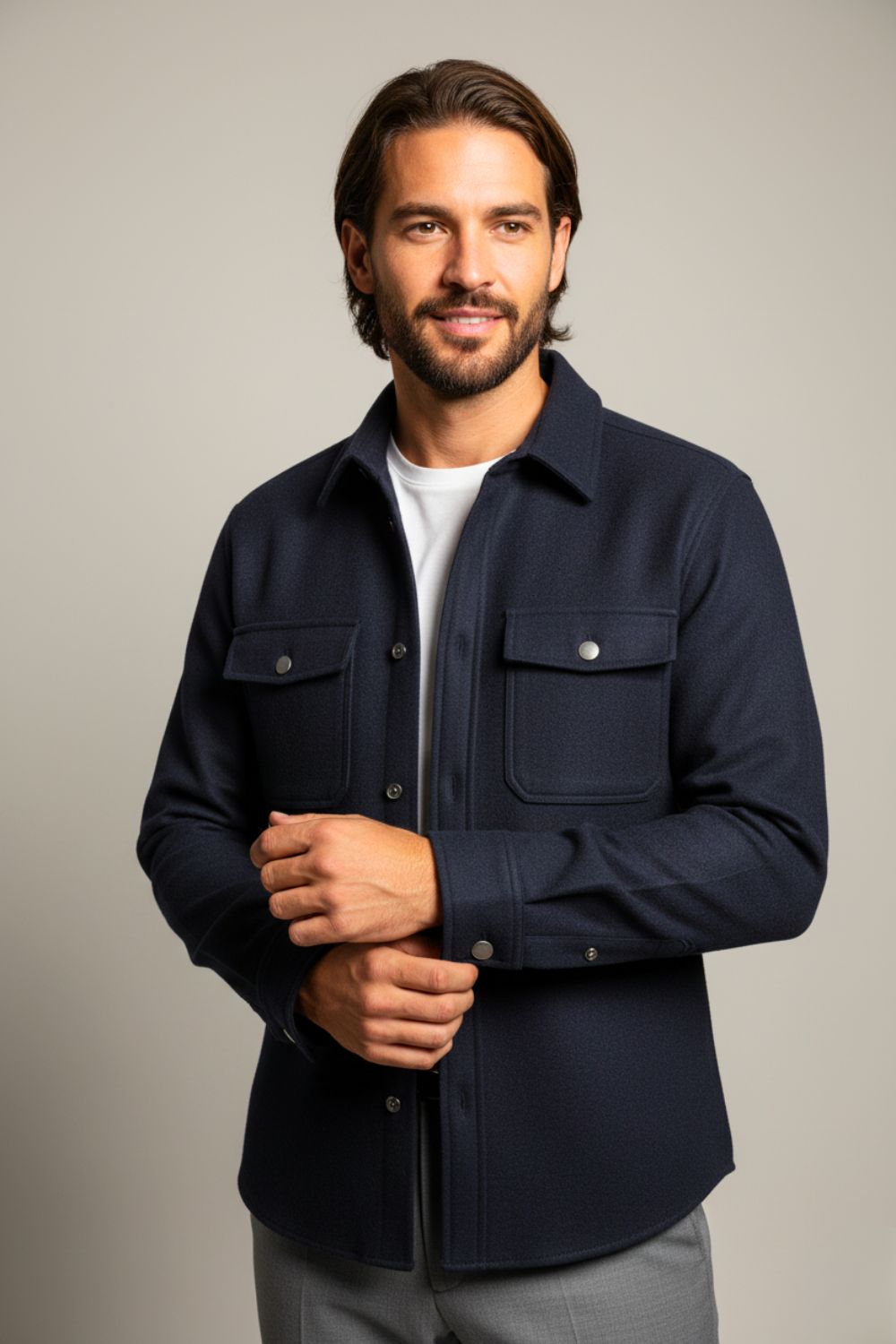 The Signature Navy Overshirt