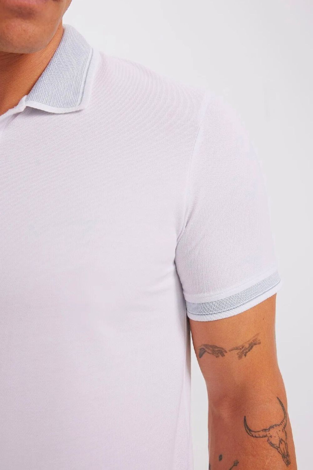 Classic White Slim Polo
