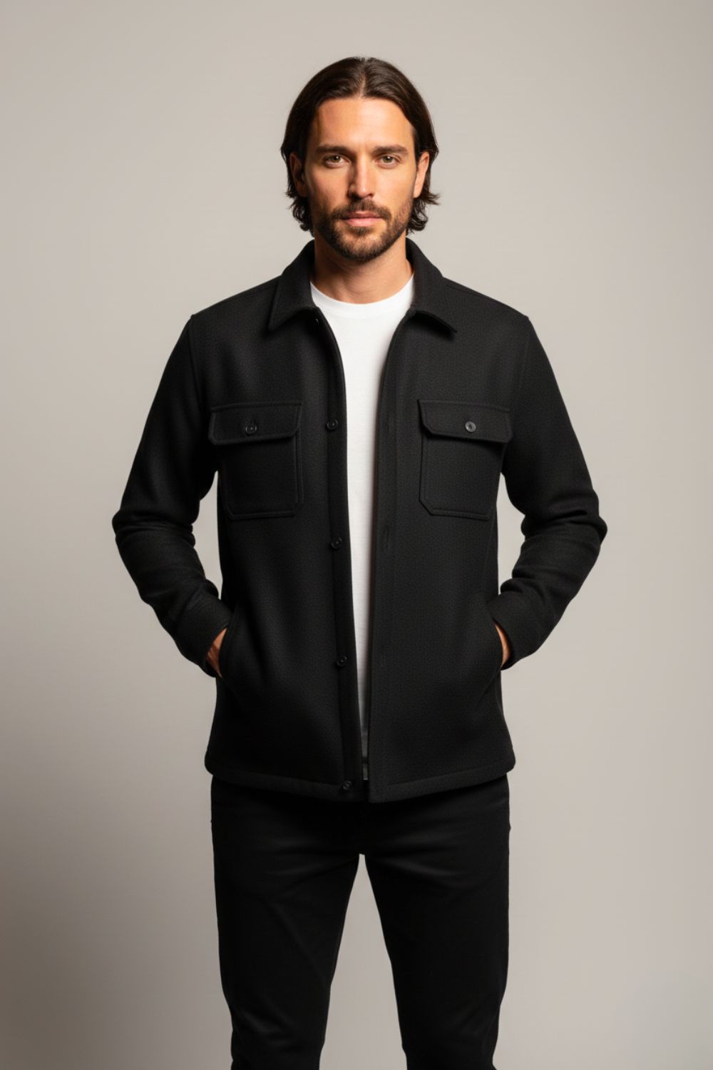 The Signature Black Overshirt