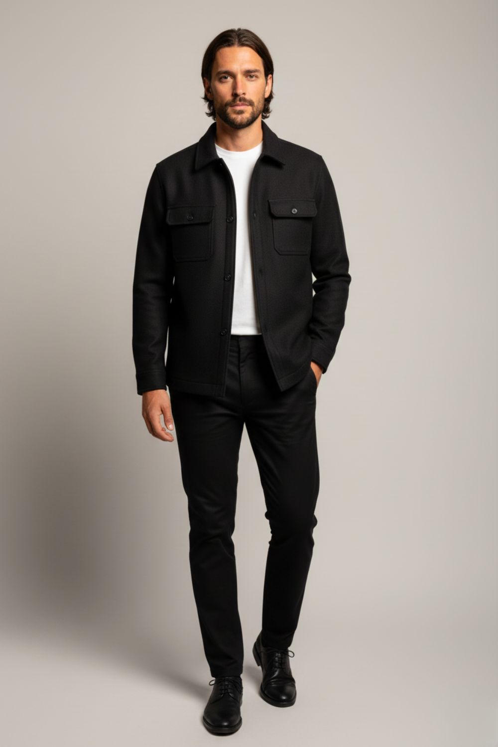 The Signature Black Overshirt