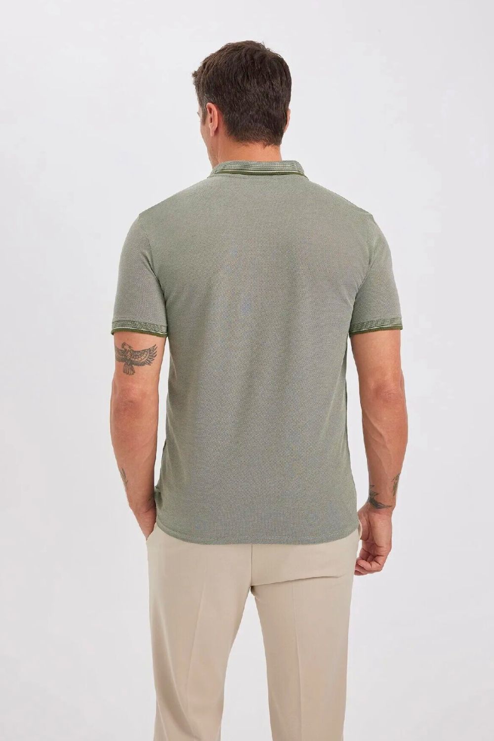 Sage Green Slim Polo