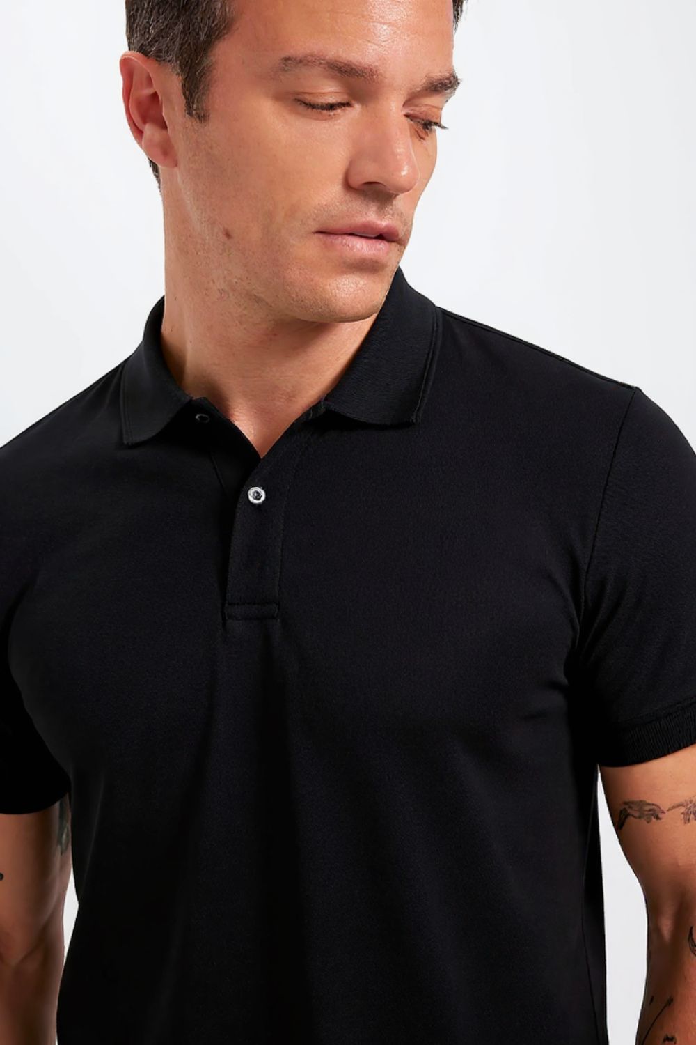 Jet Black Slim Polo
