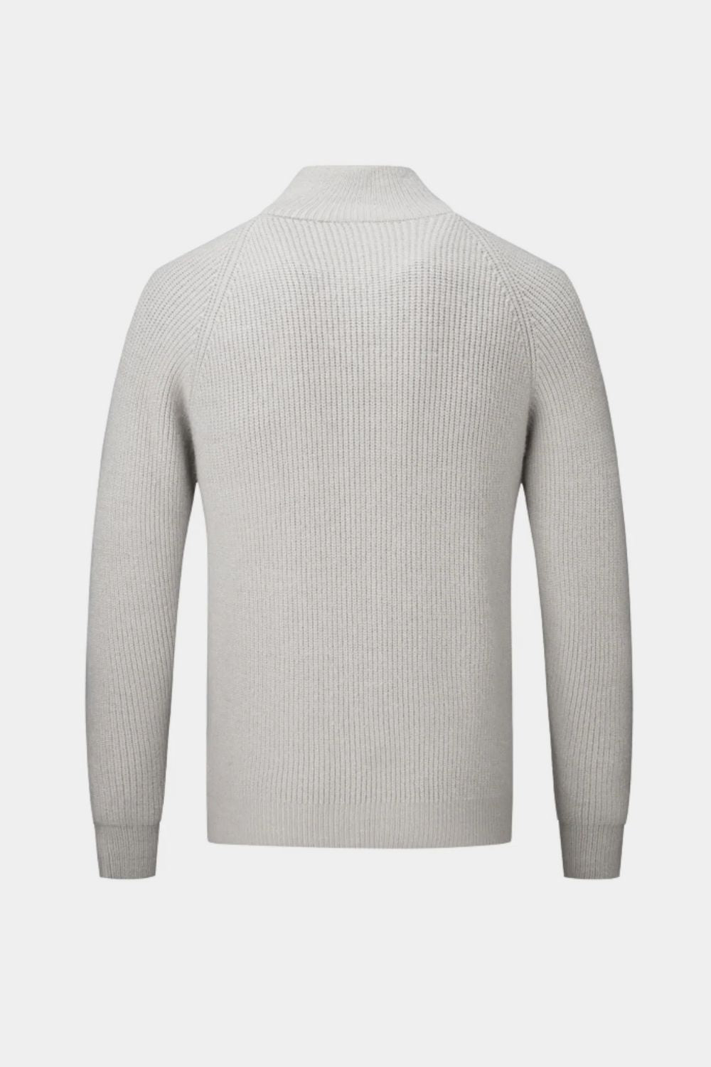 Gray Zip-Up Knit Jacket