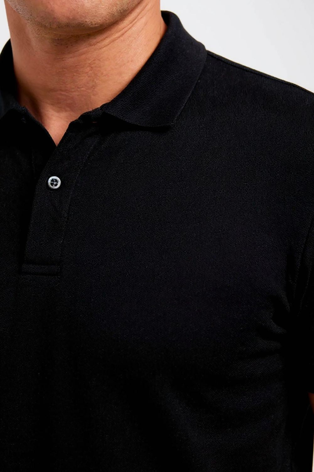 Jet Black Slim Polo