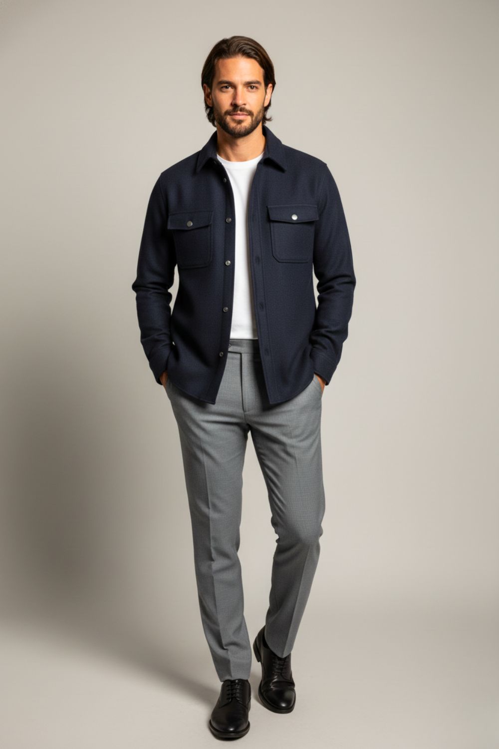 The Signature Navy Overshirt