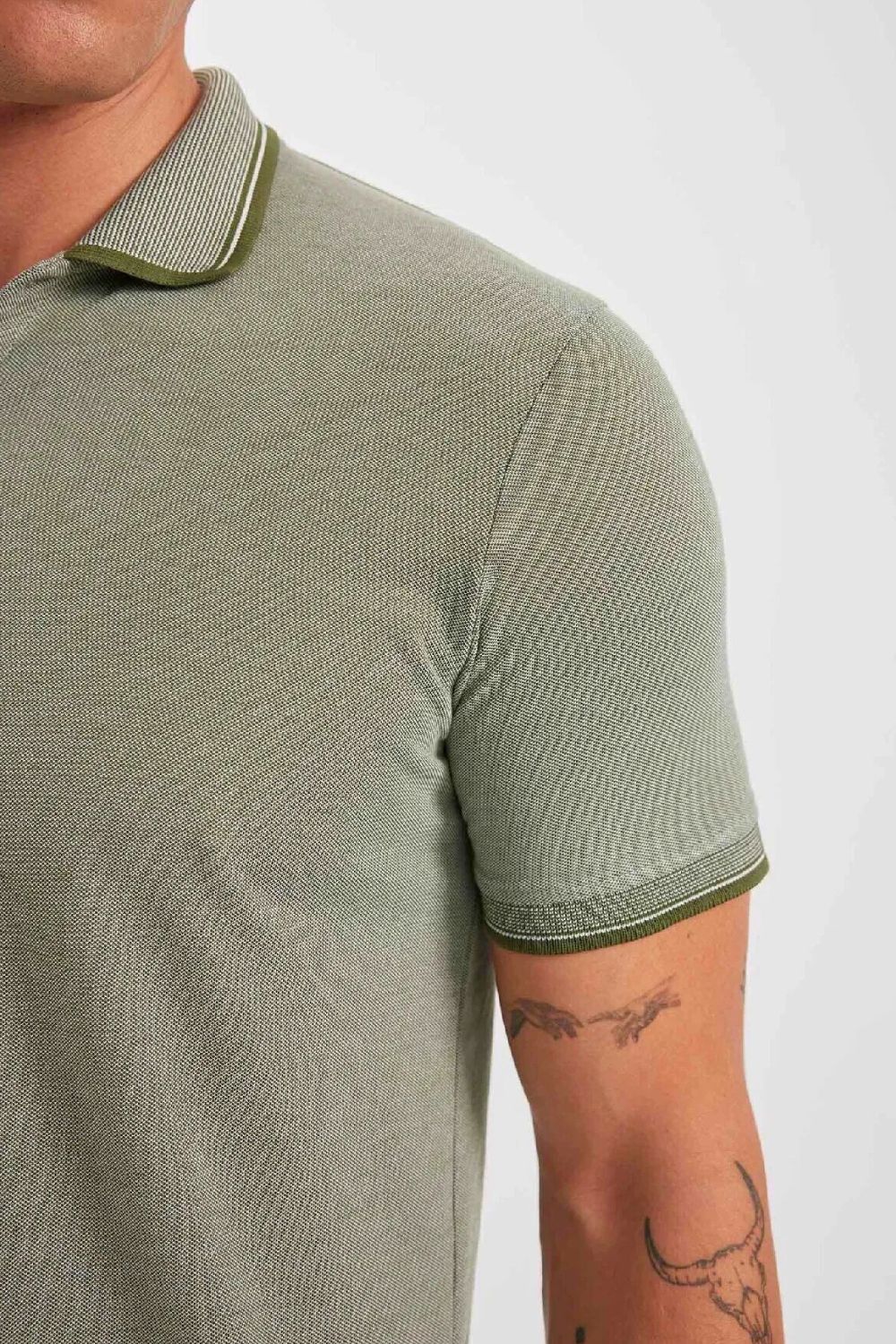 Sage Green Slim Polo