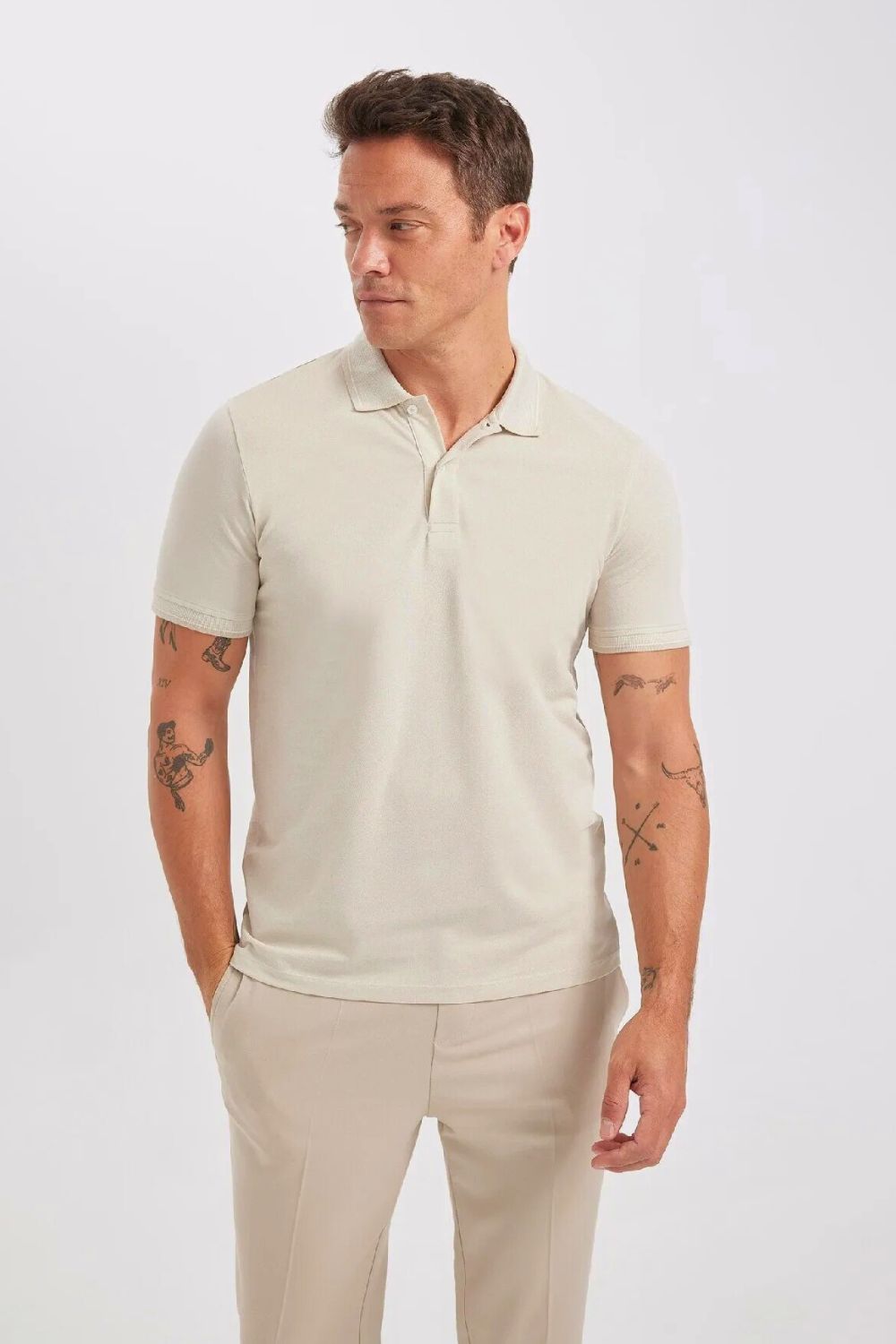 Cloud Beige Slim Polo